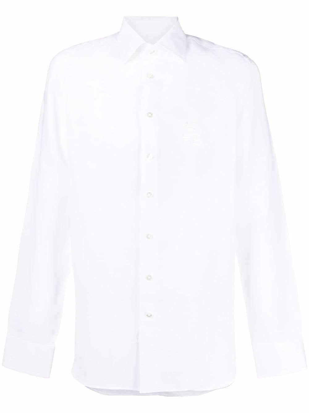 

ETRO camisa con logo bordado - Blanco