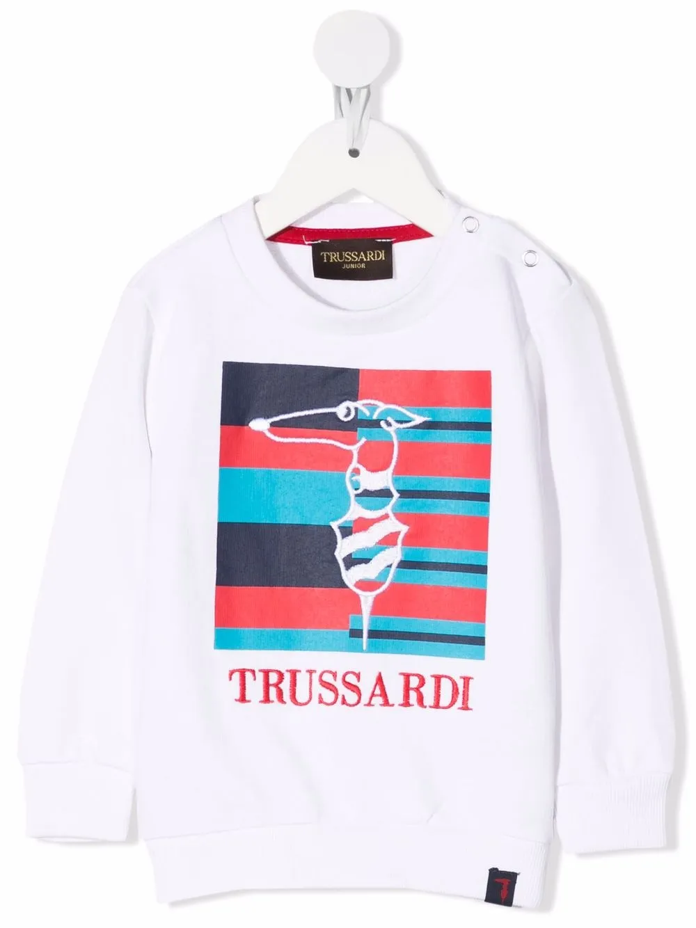 

TRUSSARDI JUNIOR sudadera con logo estampado - Blanco