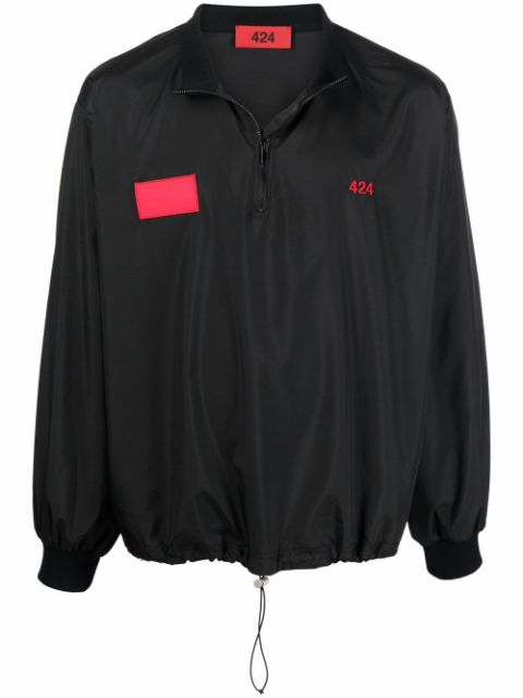 424 logo-embroidered windbreaker jacket