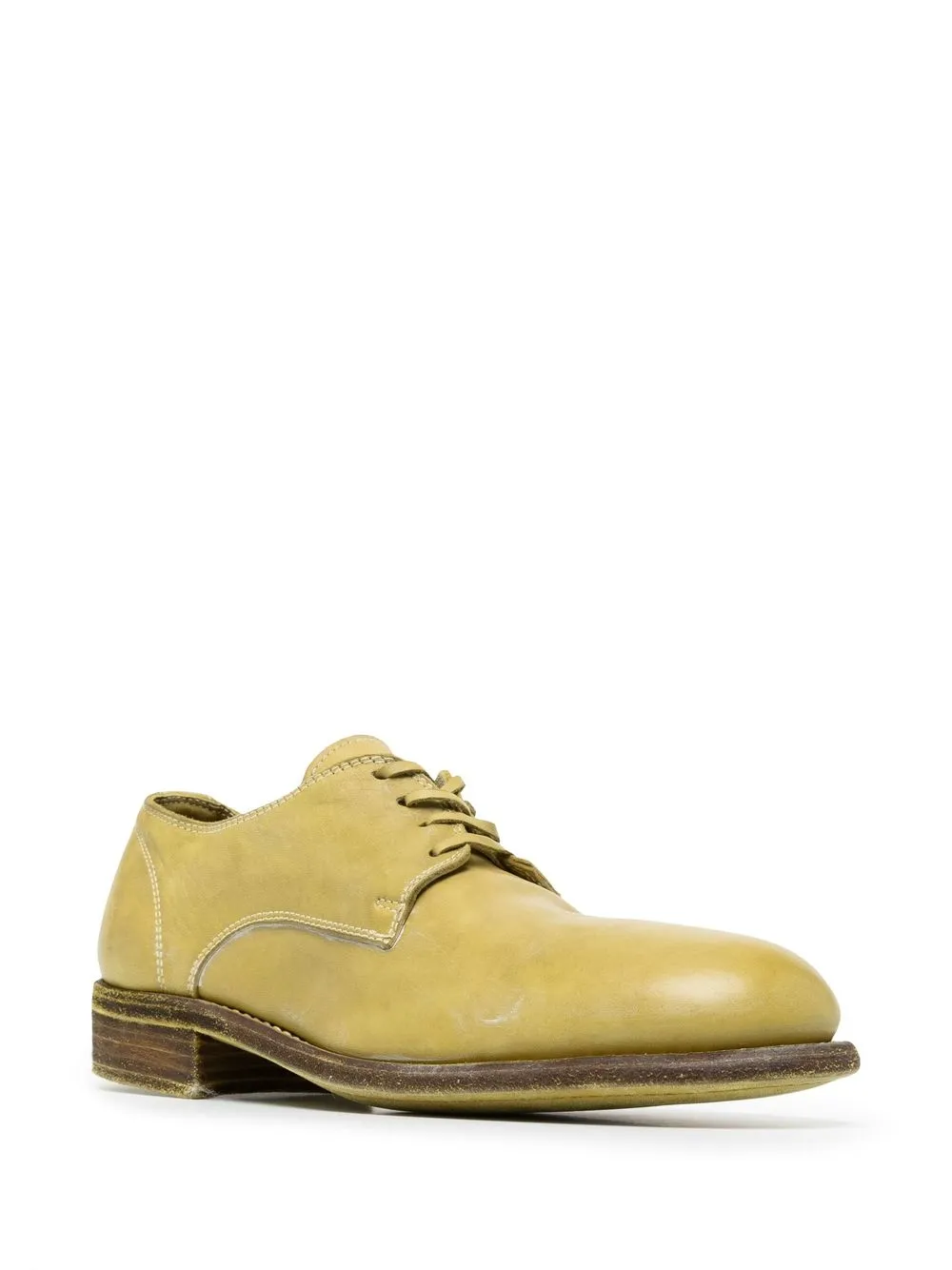 Guidi Leren derby schoenen - Groen