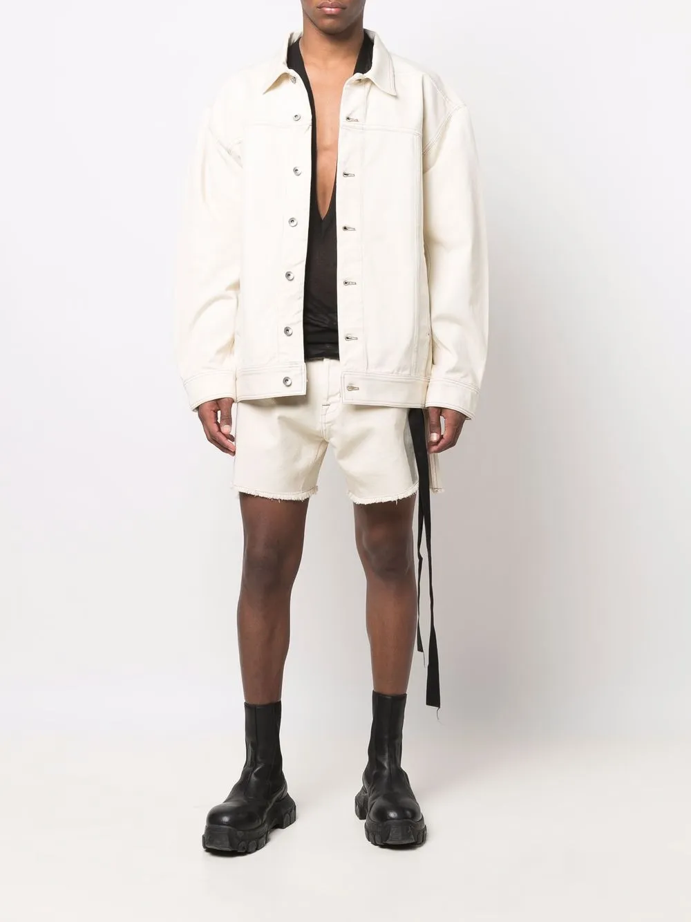 фото Rick owens drkshdw джинсовая куртка на пуговицах
