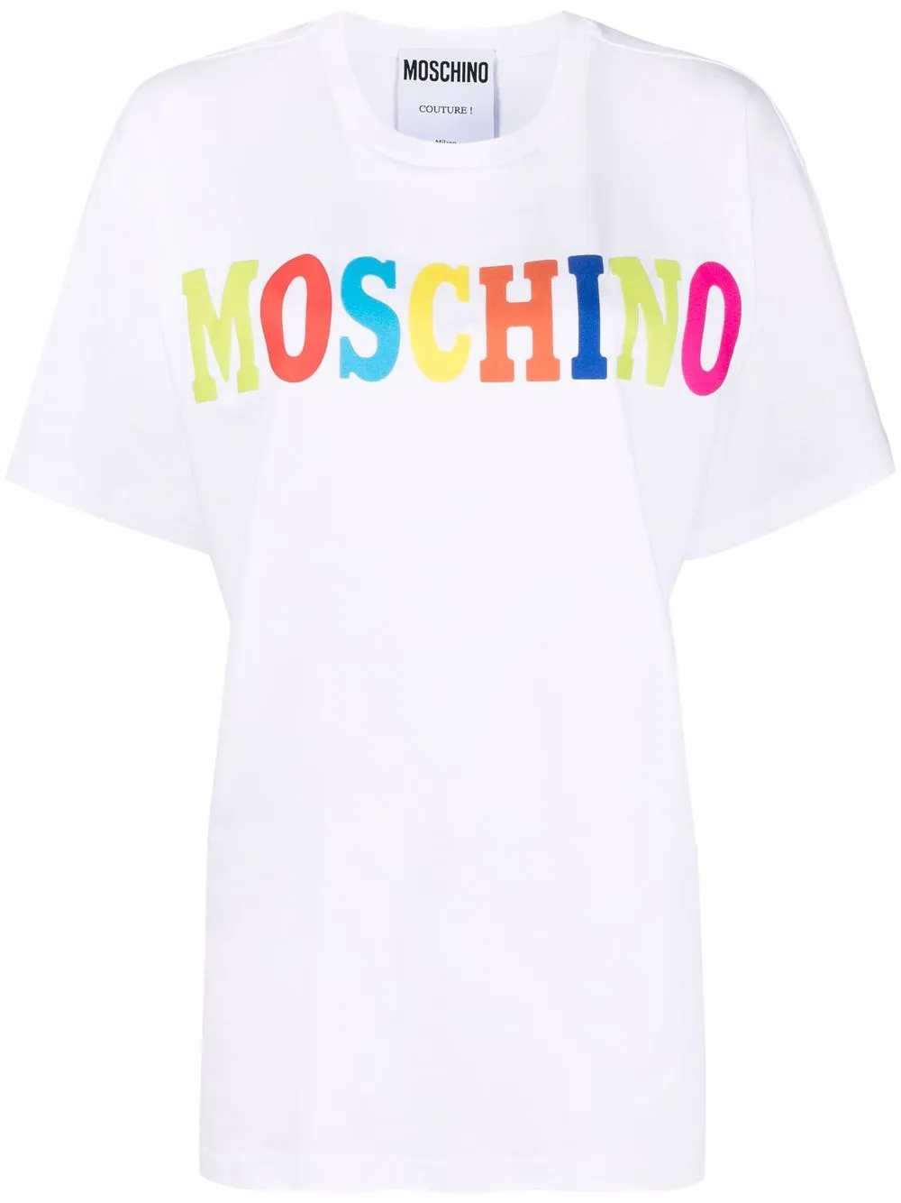

Moschino playera con logo estampado - Blanco