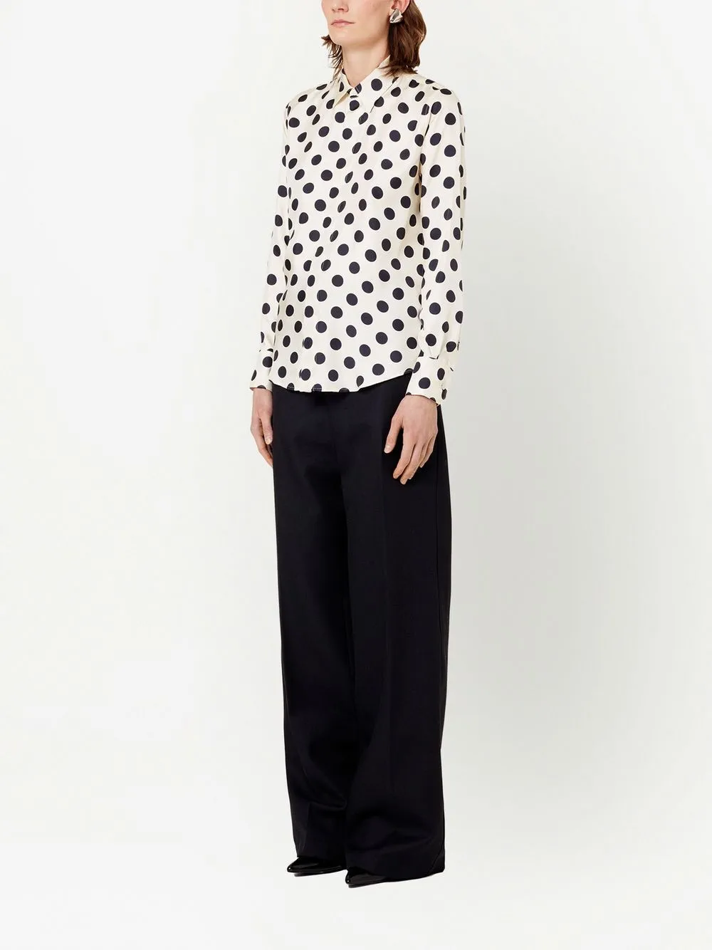 AMI Paris Blouse met stippen - Wit