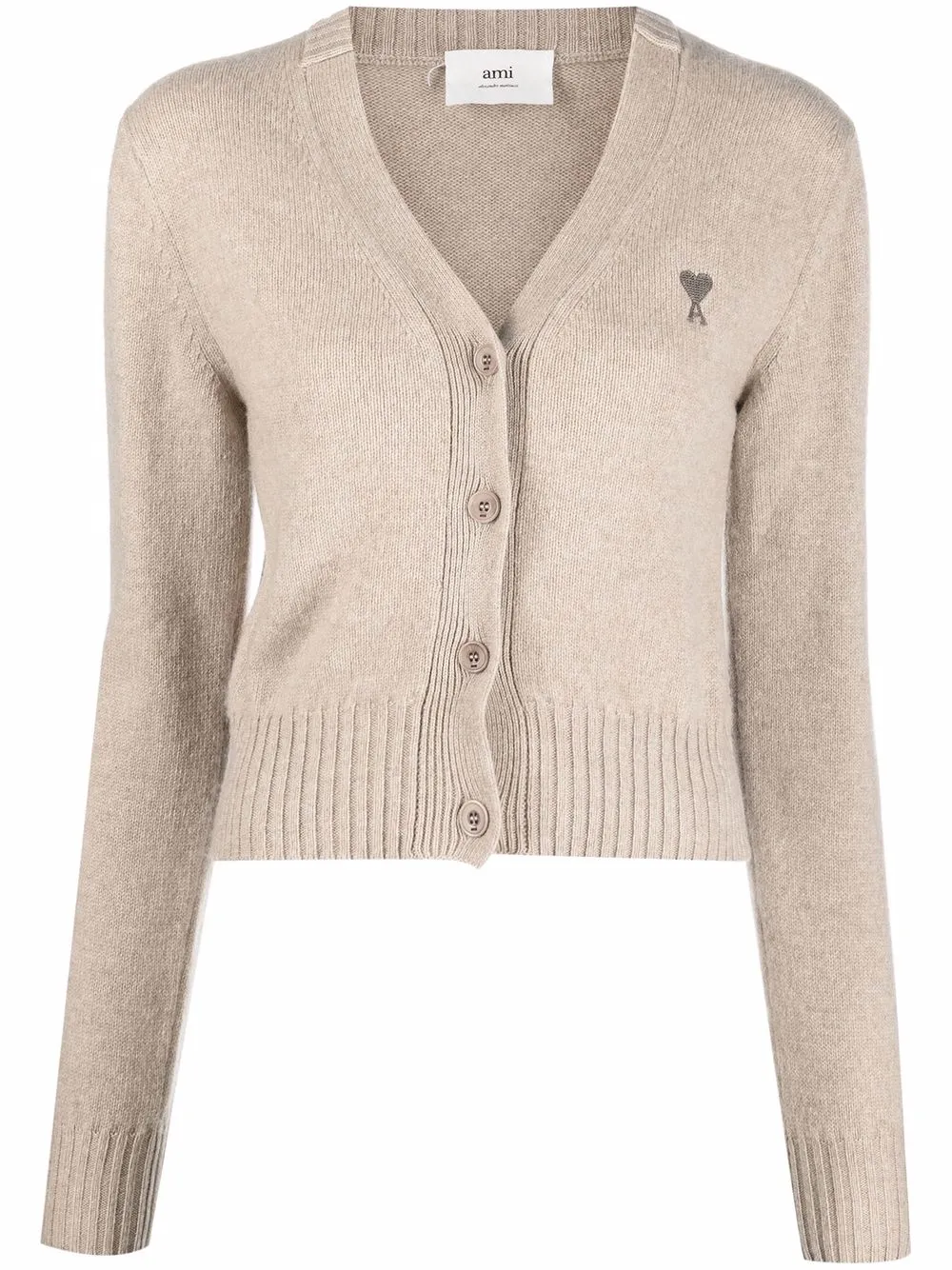 

AMI Paris Ami de Coeur V-neck cardigan - Neutrals