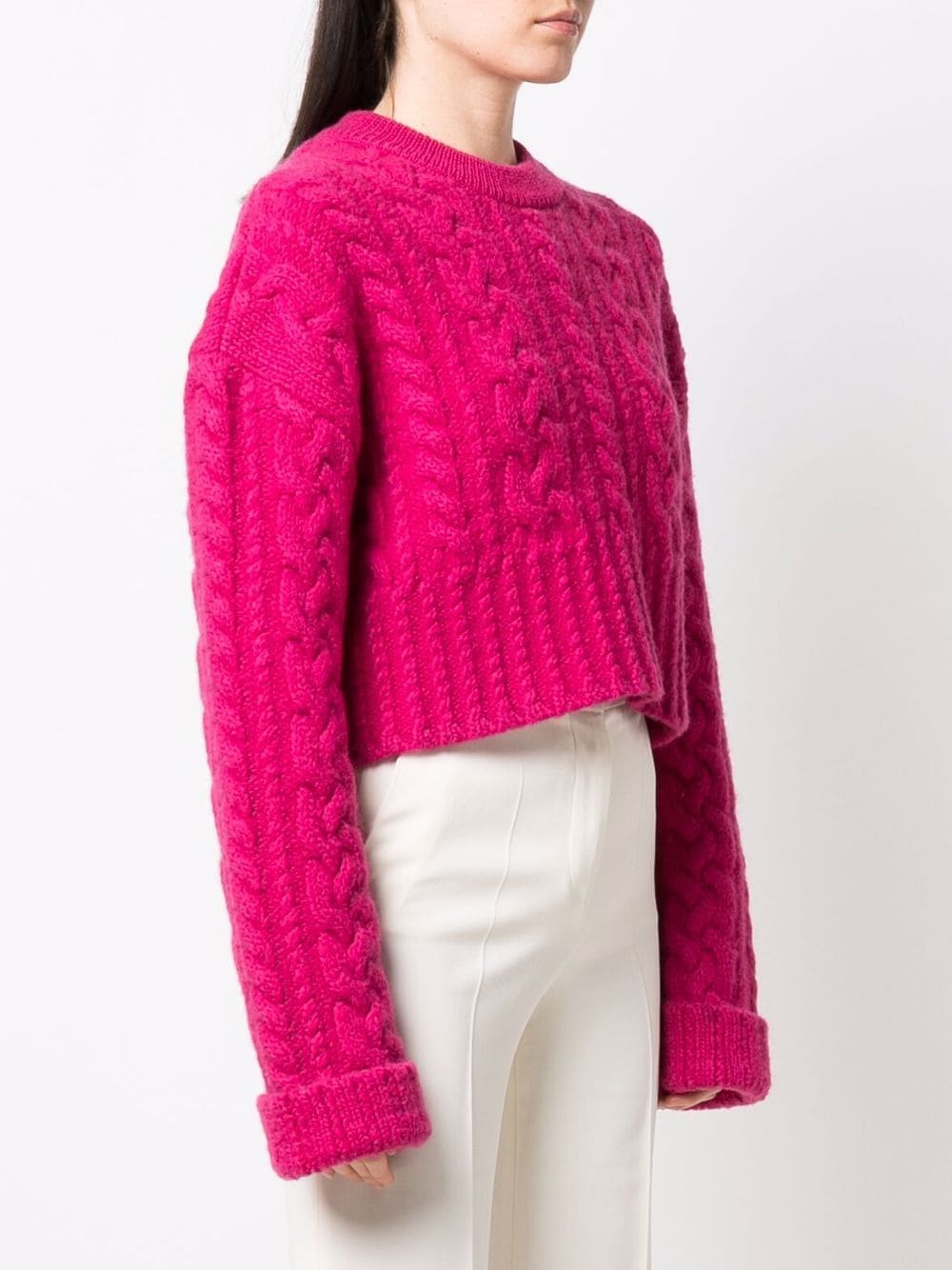 AMI Paris cable-knit Virgin Wool Jumper - Farfetch