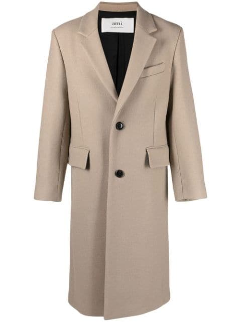 AMI Paris single-breasted button coat