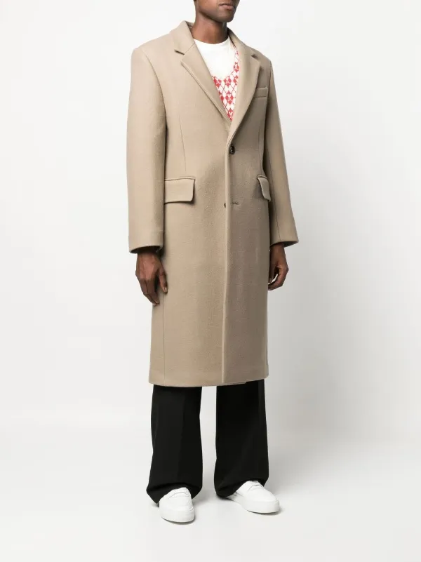 AMI Paris single-breasted Button Coat - Farfetch