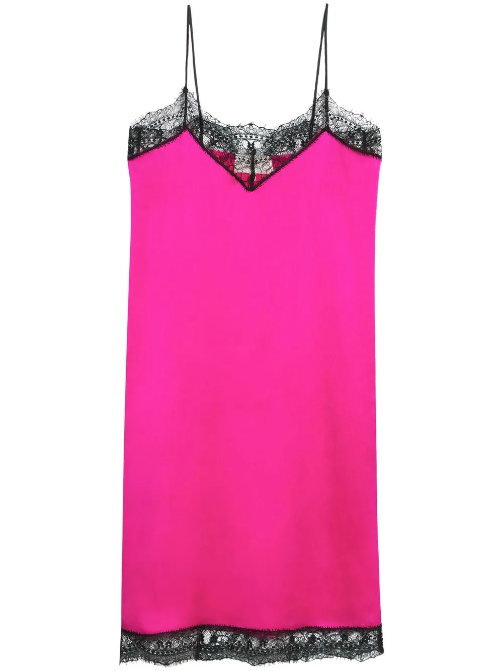 

AMI Paris slip dress con ribete de encaje - Rosado