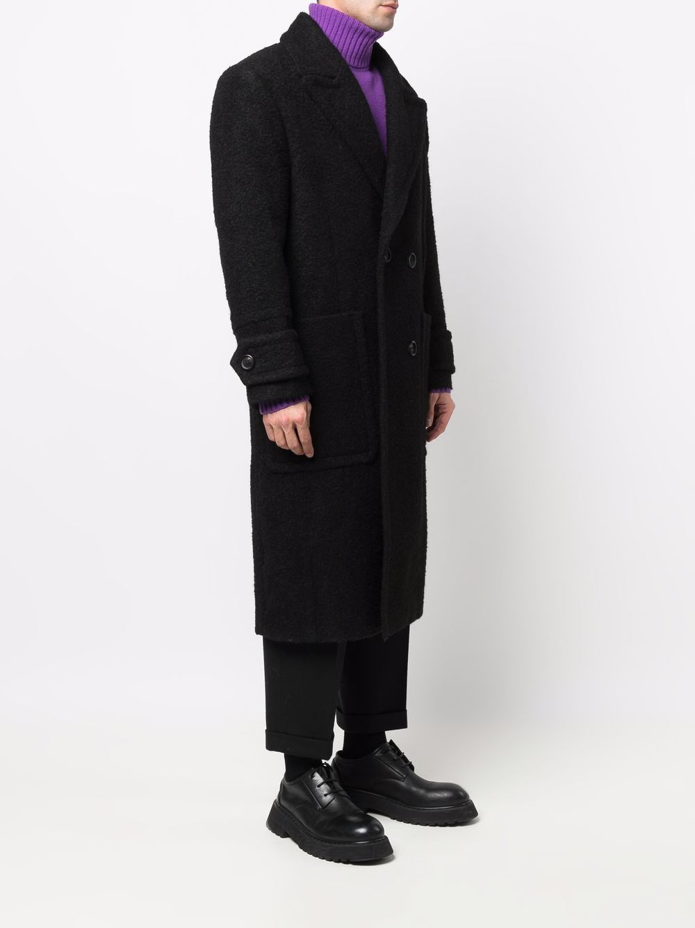 AMI Paris double-breasted Virgin Wool Overcoat - Farfetch