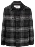 AMI Paris checked button-up shirt jacket - Black