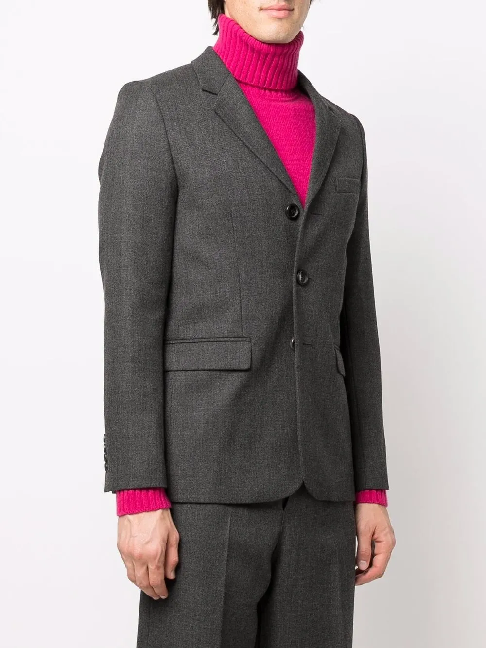 AMI ALEXANDRE MATTIUSSI NOTCHED LAPELS SINGLE-BREASTED BLAZER