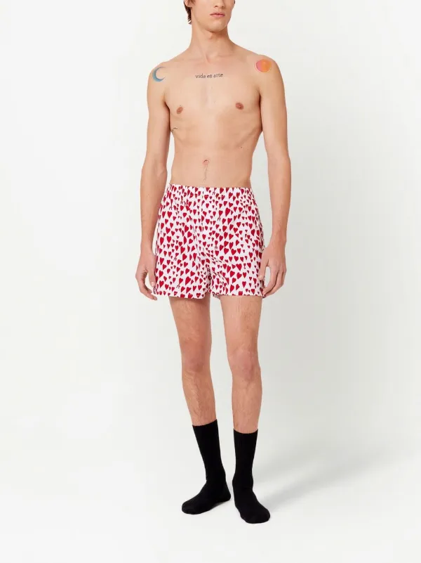 AMI Paris Short Boxer Com Estampa De Coração - Farfetch