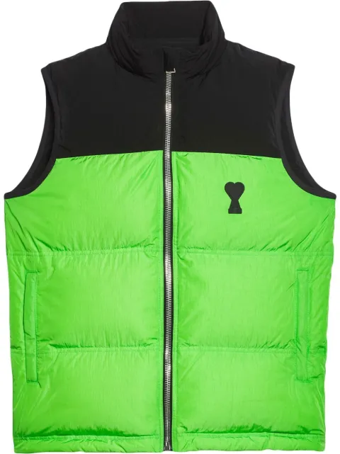 AMI Paris logo-appliqué padded gilet