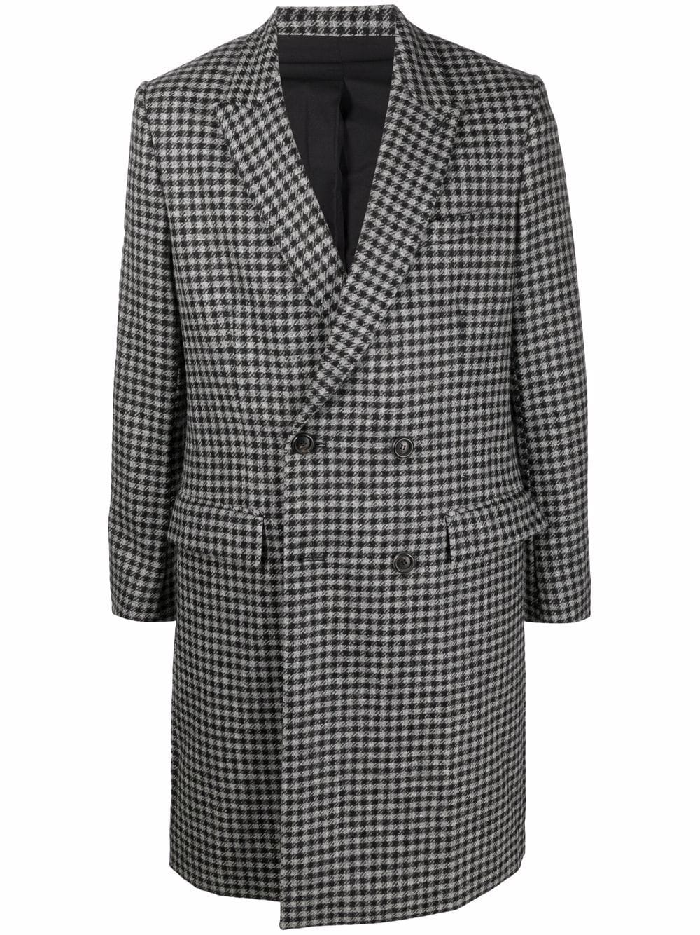 Image 1 of AMI Paris houndstooth pattern double-breasted coat