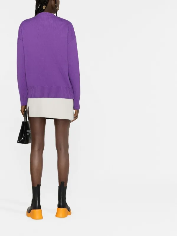 ami paris ニット　パープル AMI PARIS - HIGH NECK PULLOVER AMI DE COEUR LILAC – LE LABO STORE