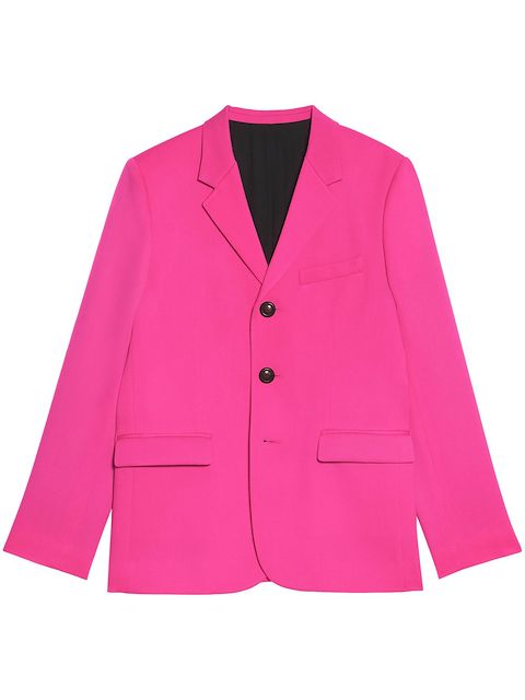 AMI Paris notched lapels single-breasted blazer
