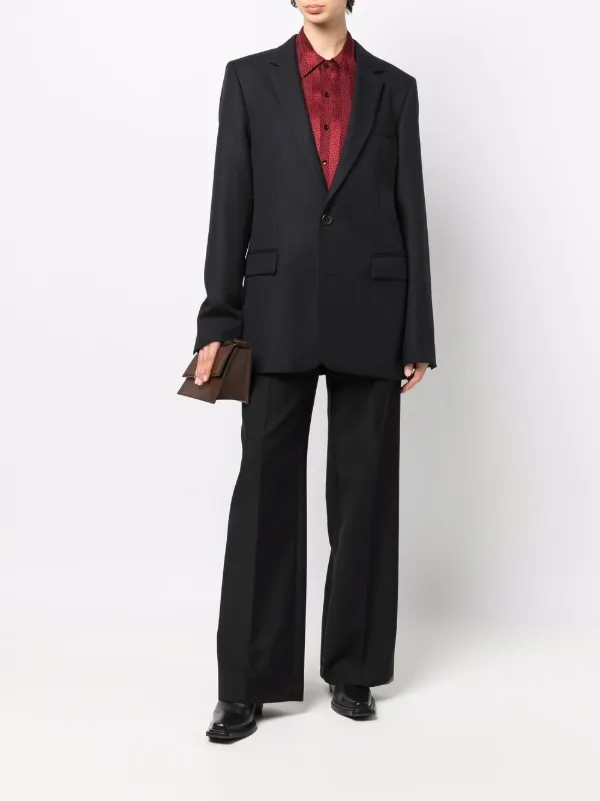 【関税込み】AMI PARIS Single-breasted blazer AMI Paris single-breasted Blazer | Black | FARFETCH
