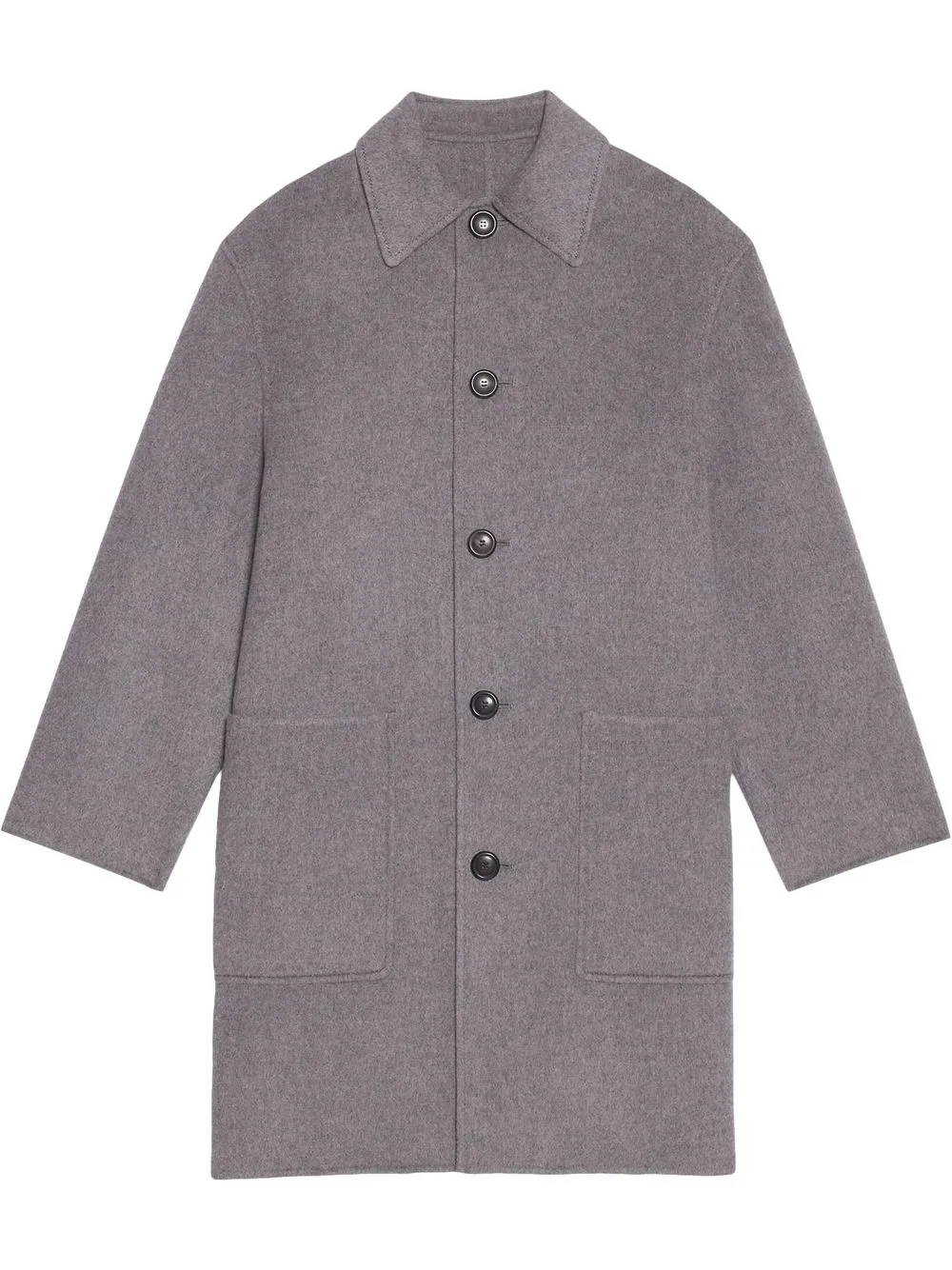 

AMI Paris cashmere-blend single-breasted coat - 50