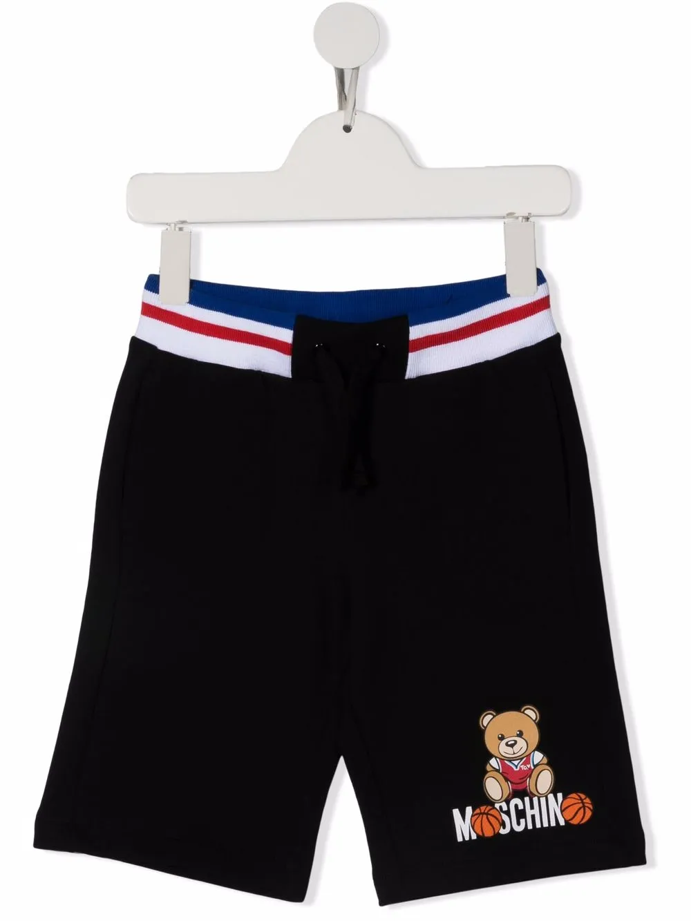 

Moschino Kids shorts rectos con logo estampado - Negro