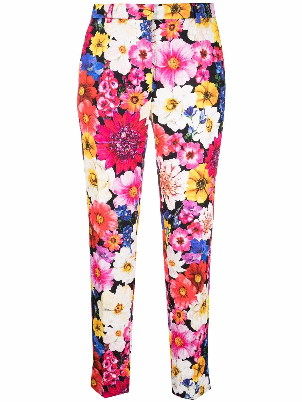 

Dolce & Gabbana floral-print cropped trousers - Pink