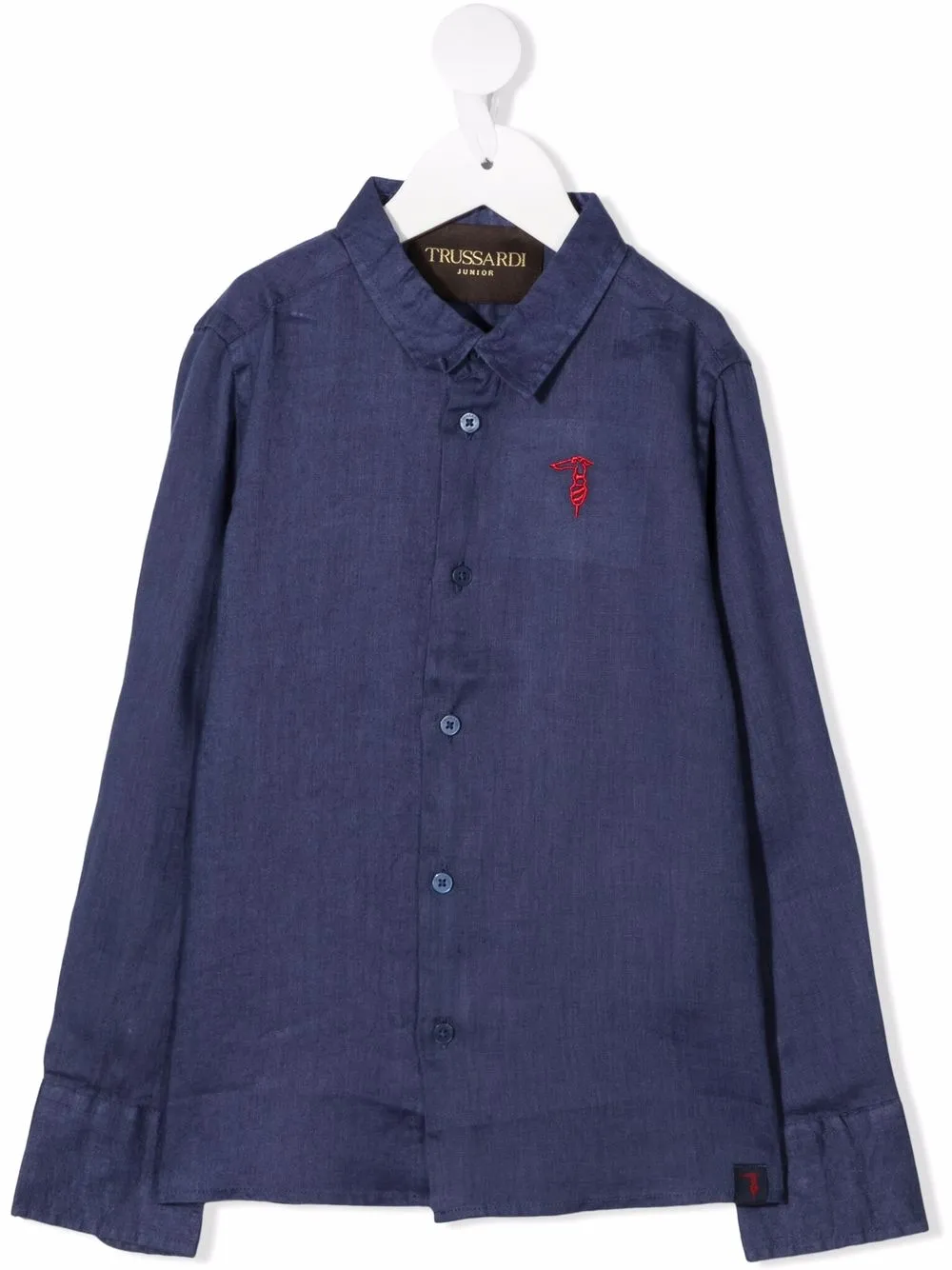 

TRUSSARDI JUNIOR camisa con logo bordado - Azul