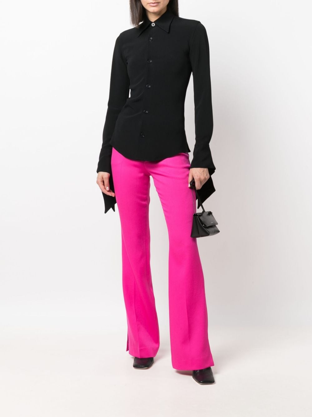 Image 2 of AMI Paris flared twill trousers