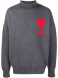 AMI Paris Ami de Coeur roll-neck jumper - Grey