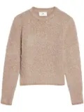 AMI Paris textured fitted jumper - Neutrals