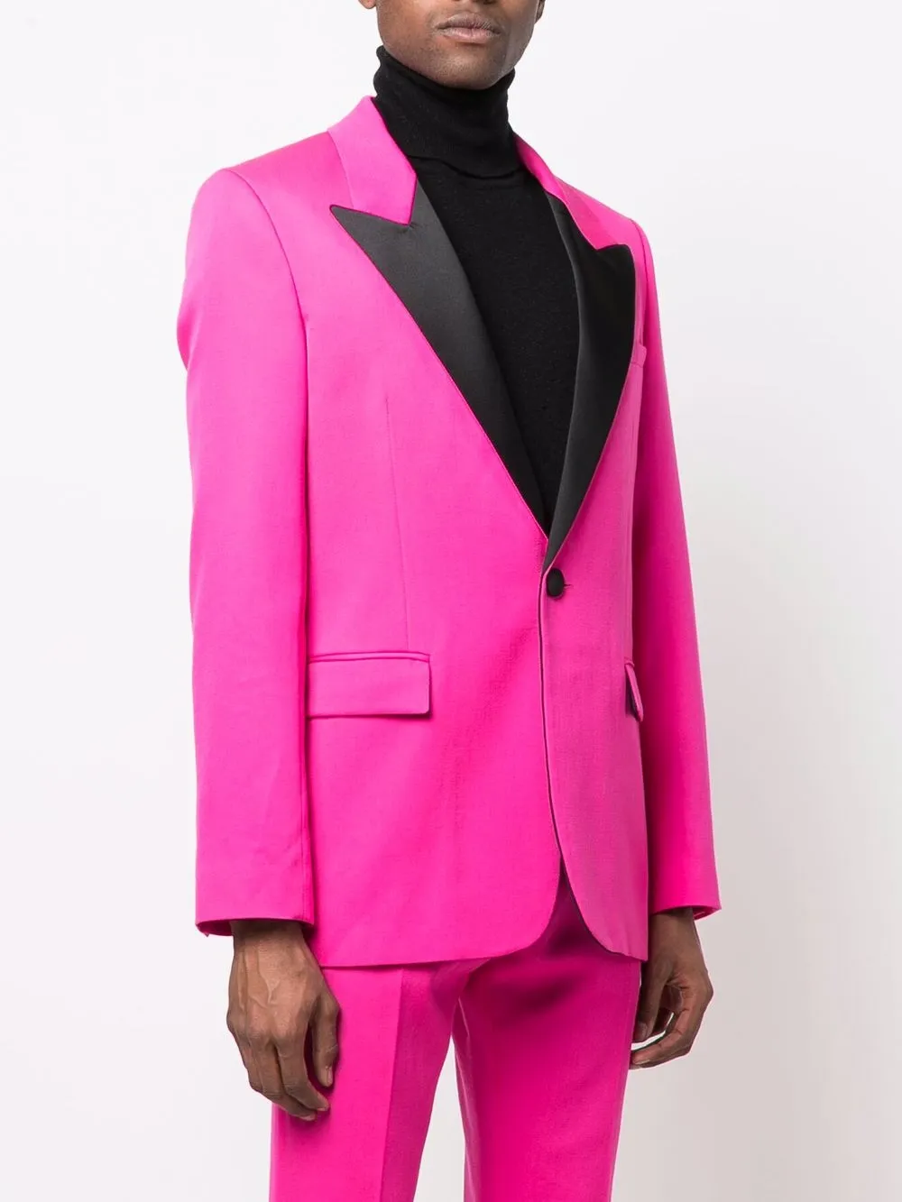 AMI Paris コントラストラペル ジャケット | ピンク | FARFETCH JP