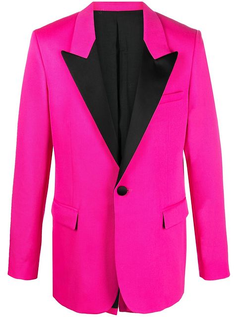AMI Paris contrast-lapels suit jacket