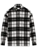 AMI Paris logo-print plaid-patterned shirt - 150