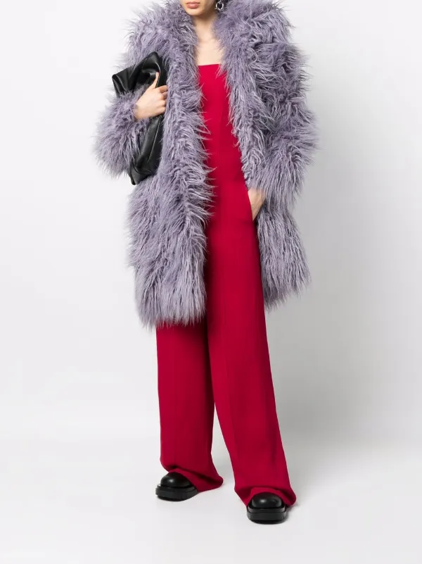 AMI Paris faux-fur Oversize Coat - Farfetch