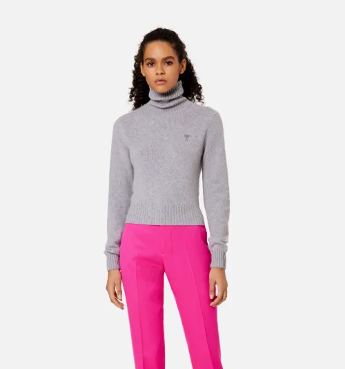 Turtleneck Ami De Coeur Sweater - AMI 
