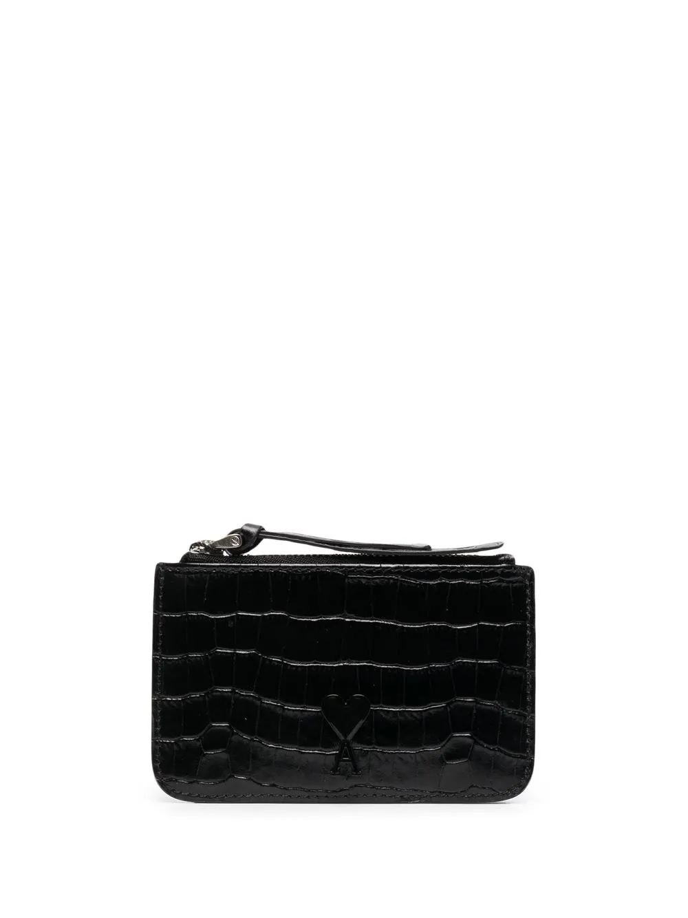 AMI Paris crocodile-effect Cardholder - Farfetch