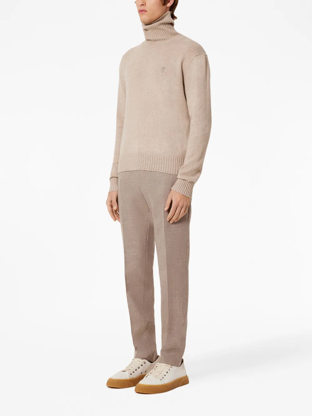 AMI Paris Trui met logo - Beige