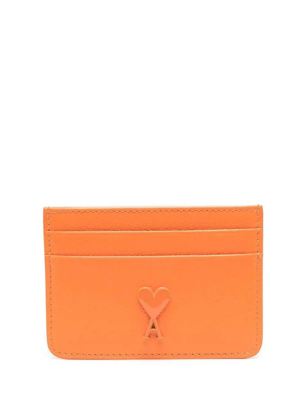 

AMI Paris Ami de Coeur leather cardholder - Orange