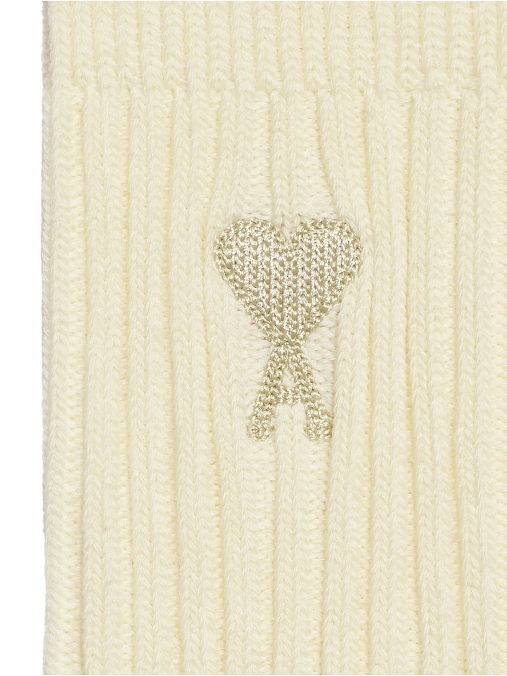 Shop Ami Alexandre Mattiussi Embroidered Logo Socks In White
