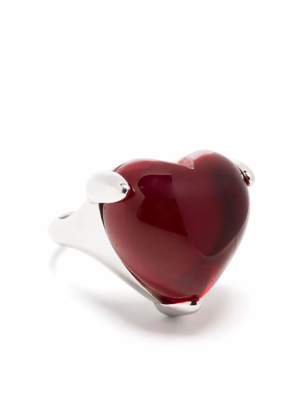 

AMI Paris anillo en plata de ley con forma de corazón - Plateado