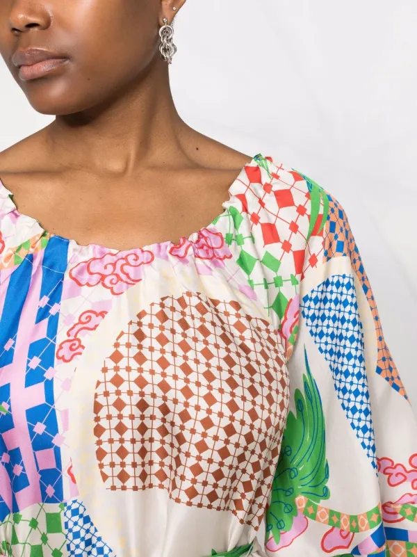 レア HENRIK VIBSKOV All-In-One レア HENRIK VIBSKOV All-In-One silk100% Henrik Vibskov Birds Print