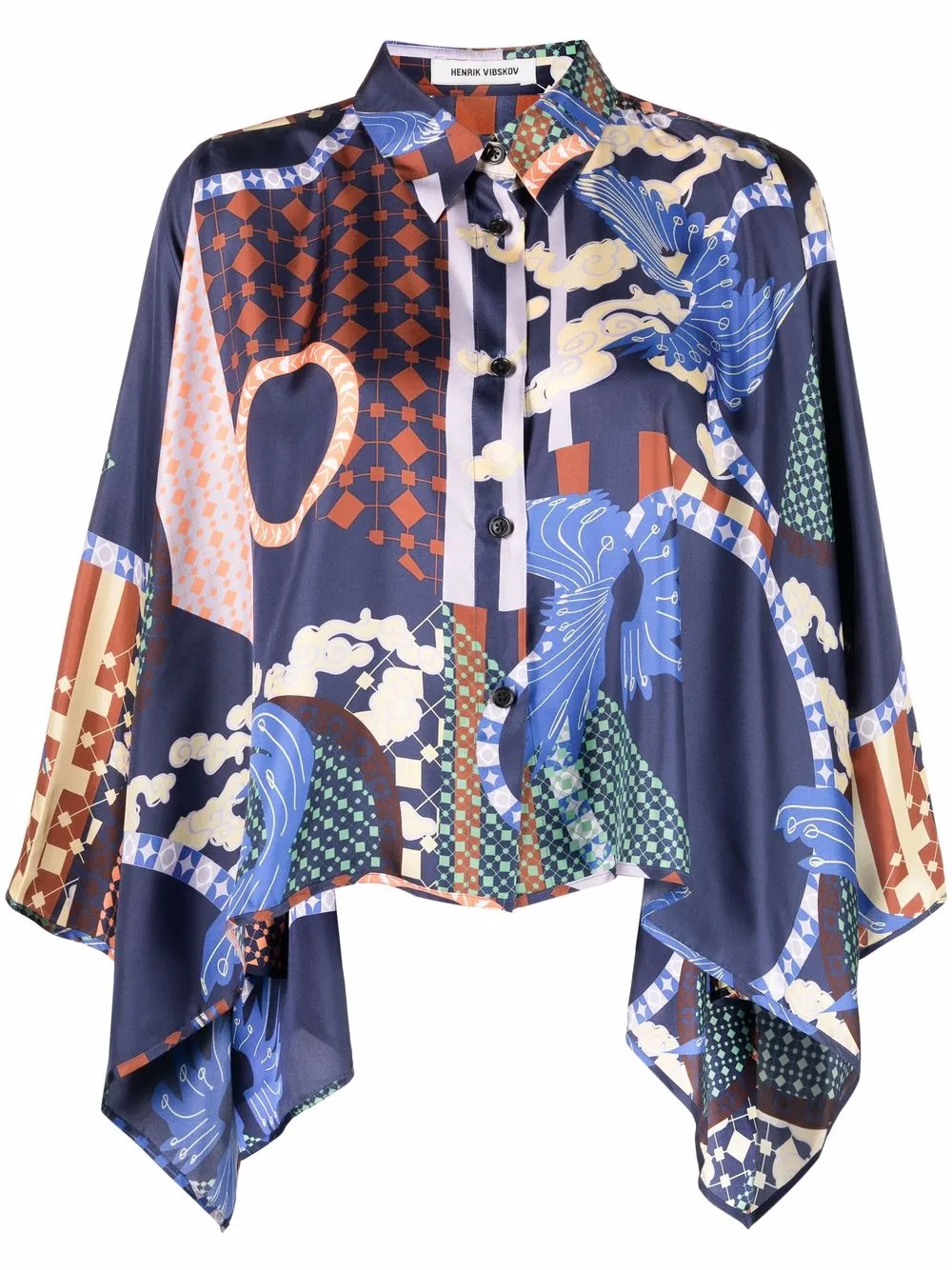 

Henrik Vibskov blusa con estampado abstracto - Azul