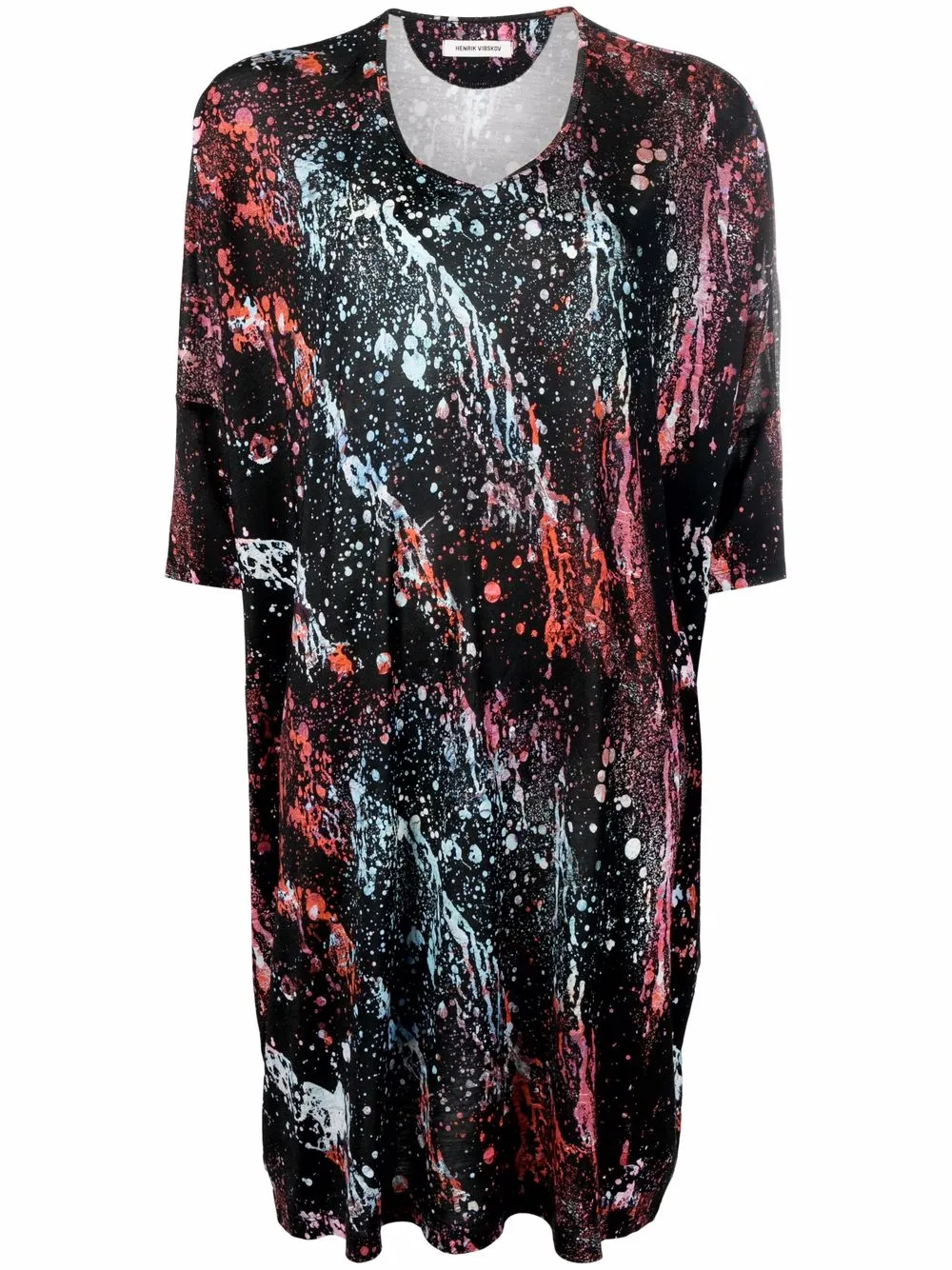 

Henrik Vibskov vestido midi Space Night - Negro