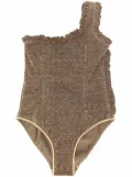 Oseree Kids metallic-effect stretch swimsuit - Gold