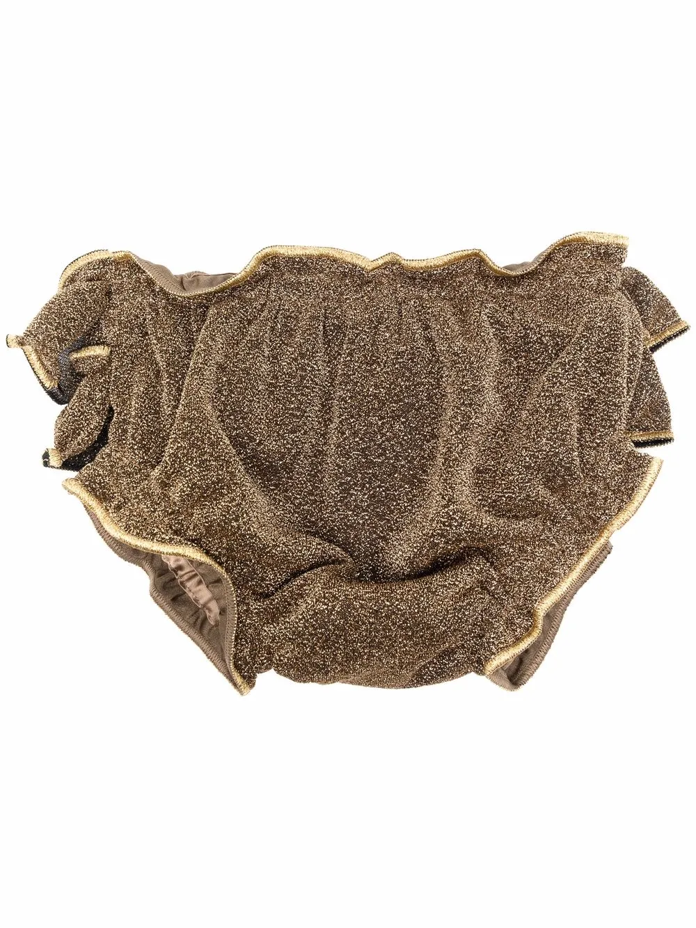 

Oseree Kids glitter-embellished bloomer swim bottoms - Gold