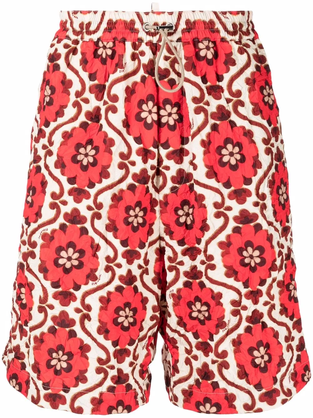 

Dsquared2 bermudas anchas con estampado floral - Rojo