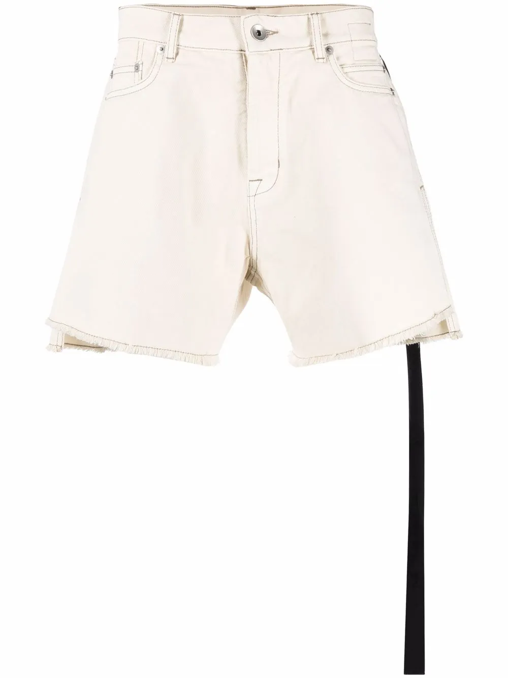 

Rick Owens DRKSHDW shorts de mezclilla con bordes deshilachados - Neutro