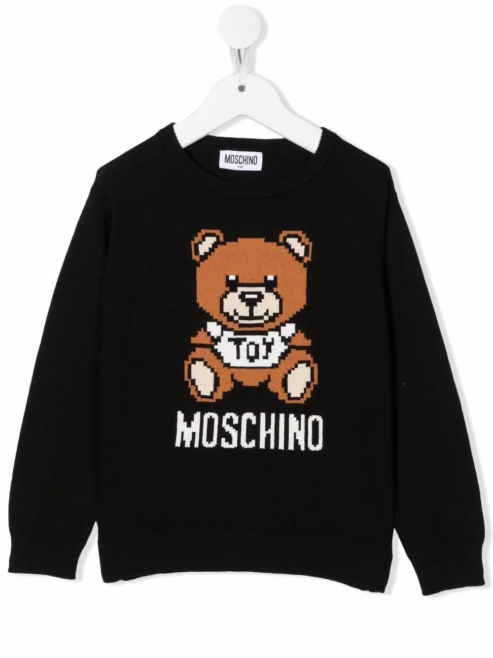 

Moschino Kids pixel-logo jumper - Black