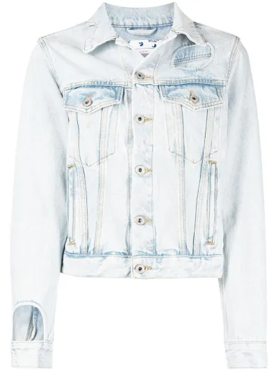 Off-White cut-out detail denim jacket 