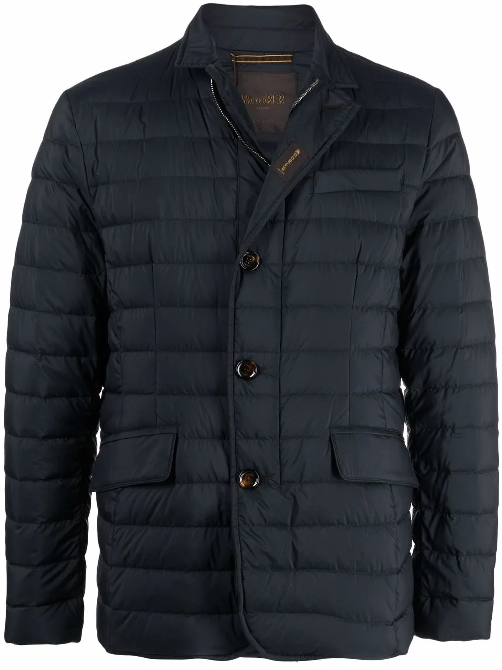 Moorer Button-up jack Blauw