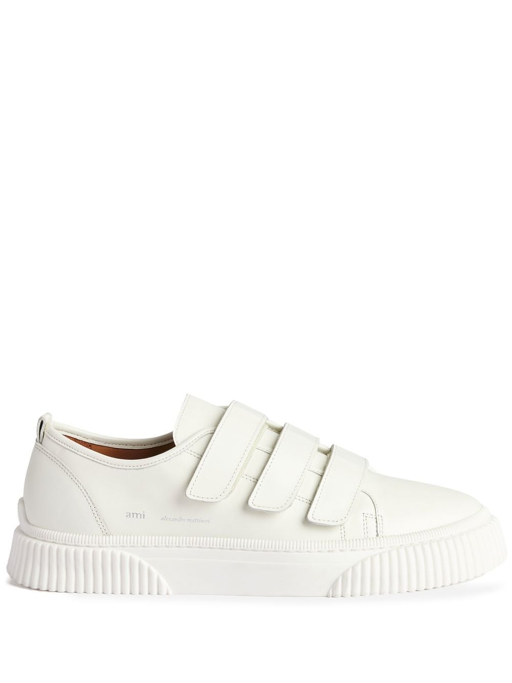 AMI Paris touch-strap low-top sneakers - White