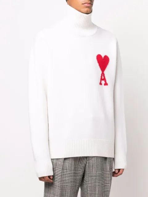 AMI Paris Ami De Coeur roll-neck Wool 